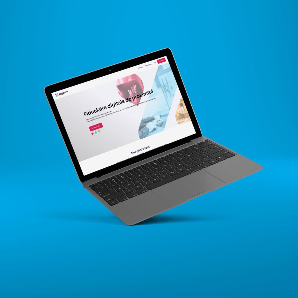 Mockup du site internet de FlexPME