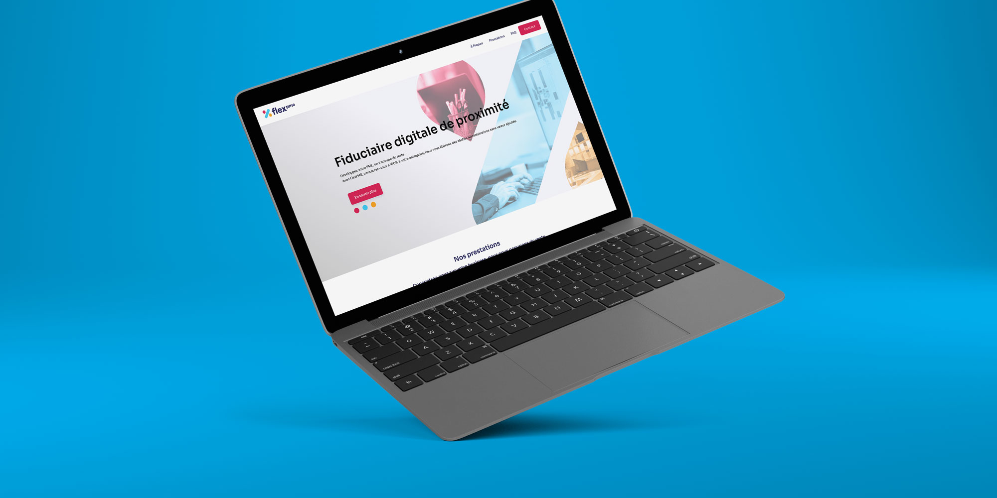 Mockup du site internet de FlexPME