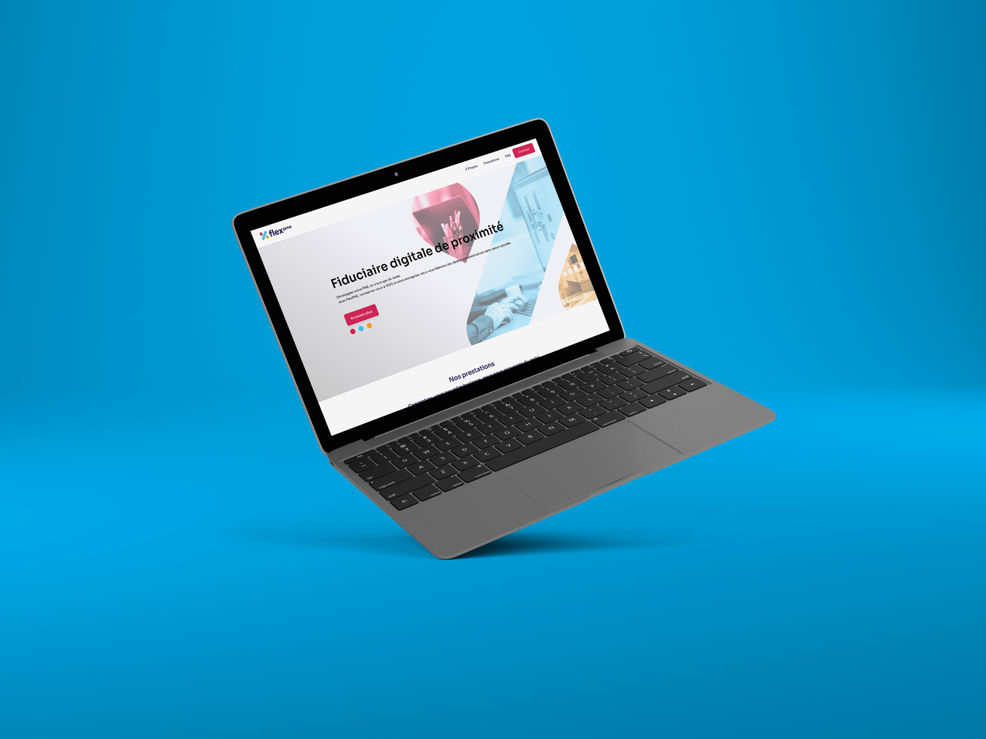 Mockup du site internet de FlexPME