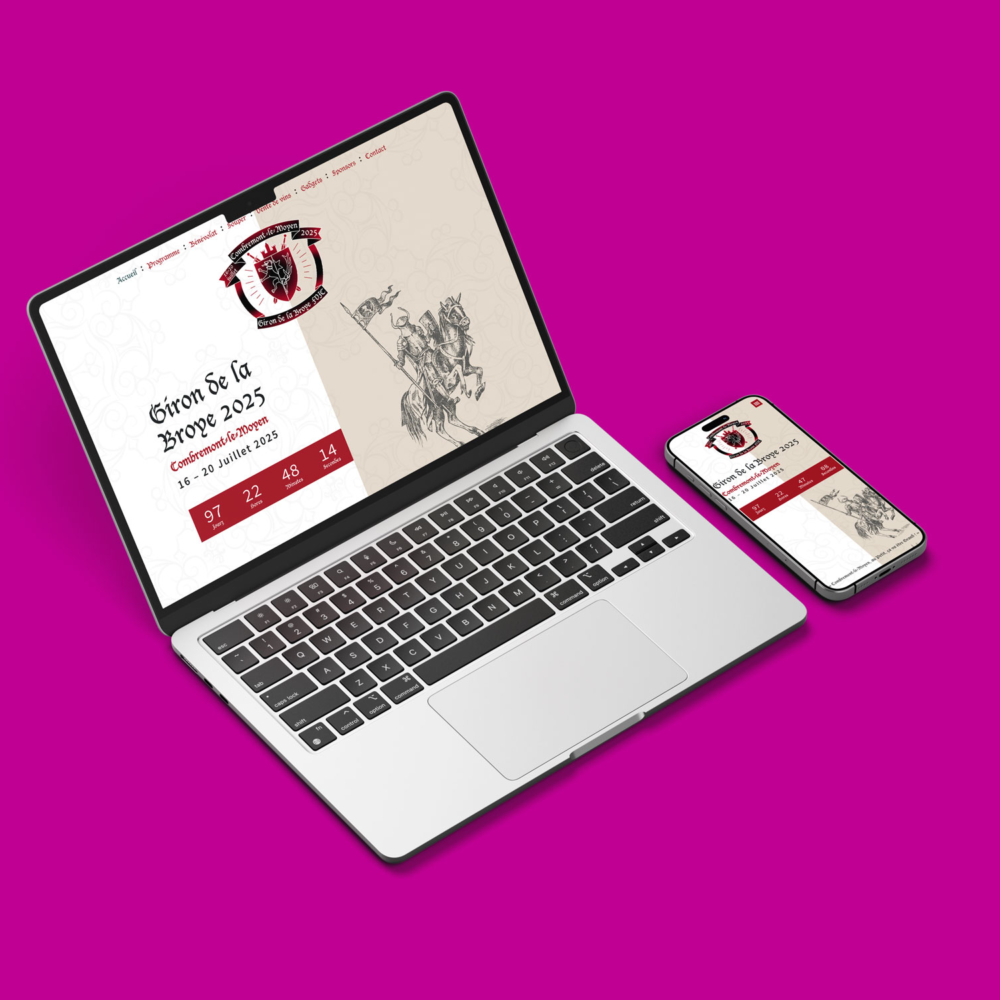 Mockup du site internet du Giron de la Broye 2025