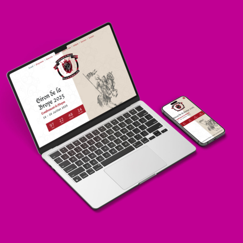 Mockup du site internet du Giron de la Broye 2025