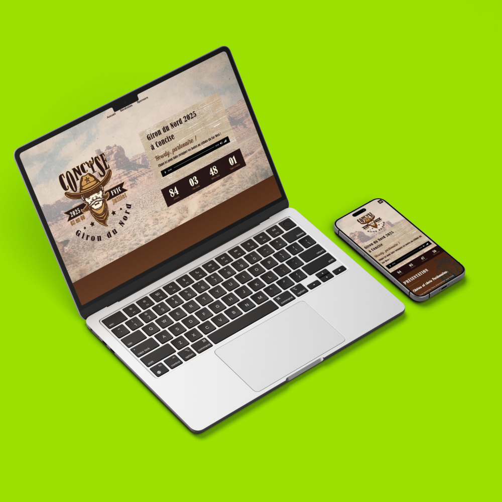 Mockup du site internet du Giron du Nord 2025