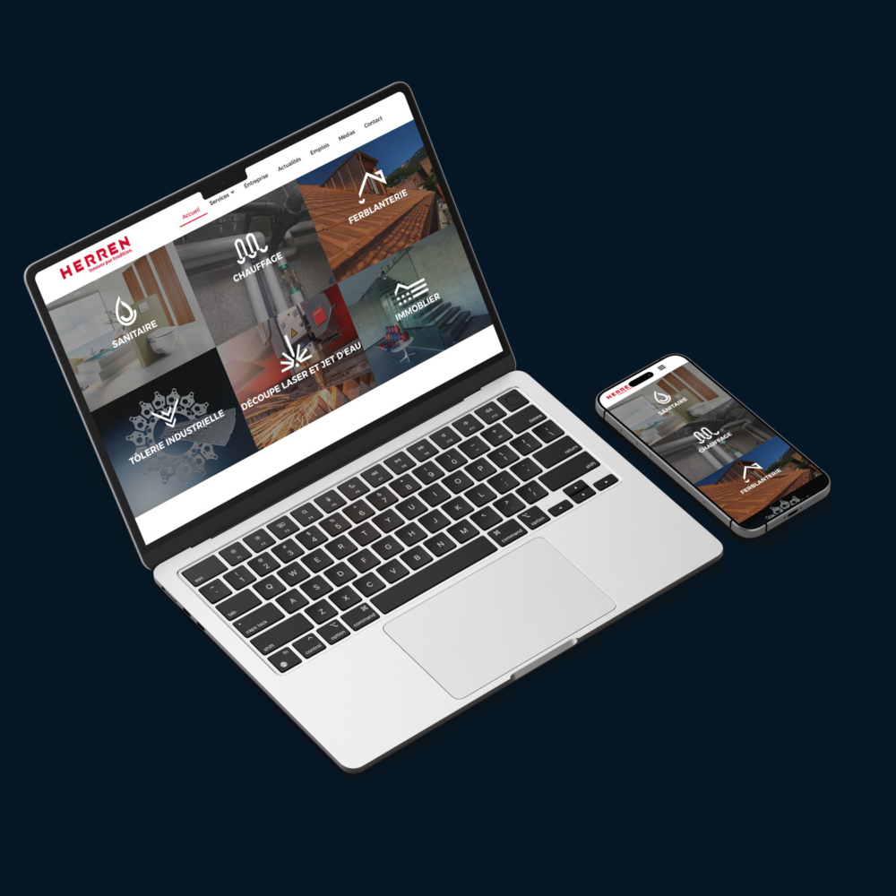 Mockup site internet de Herren Frères