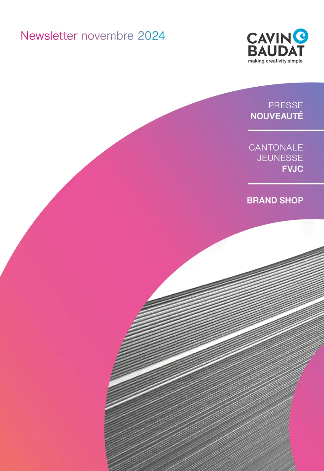 Converture de la newsletter Cavin-Baudat d'octobre 2024